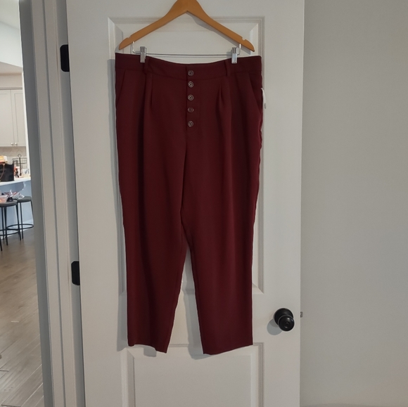 Anthropologie Sasha Button Fly Tapered Trouser Pants - Picture 2 of 14